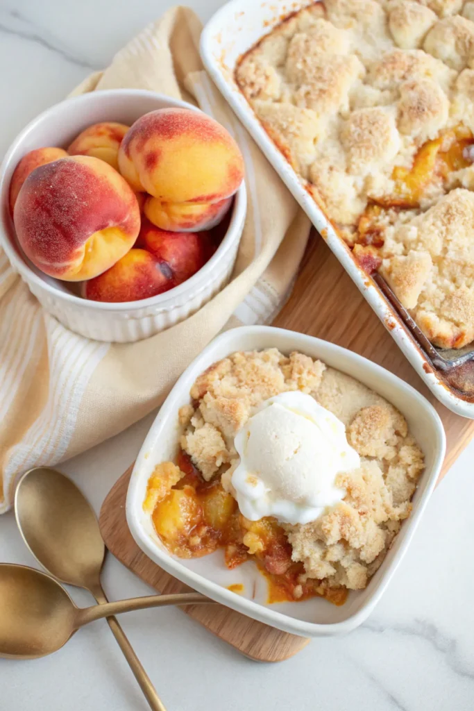 Cobbler and dessert variations on a table.