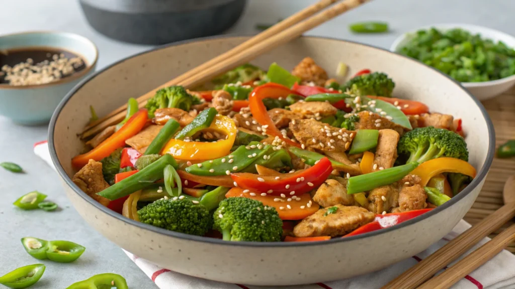 Delicious soy curl stir-fry with vegetables – the best soy curl recipe