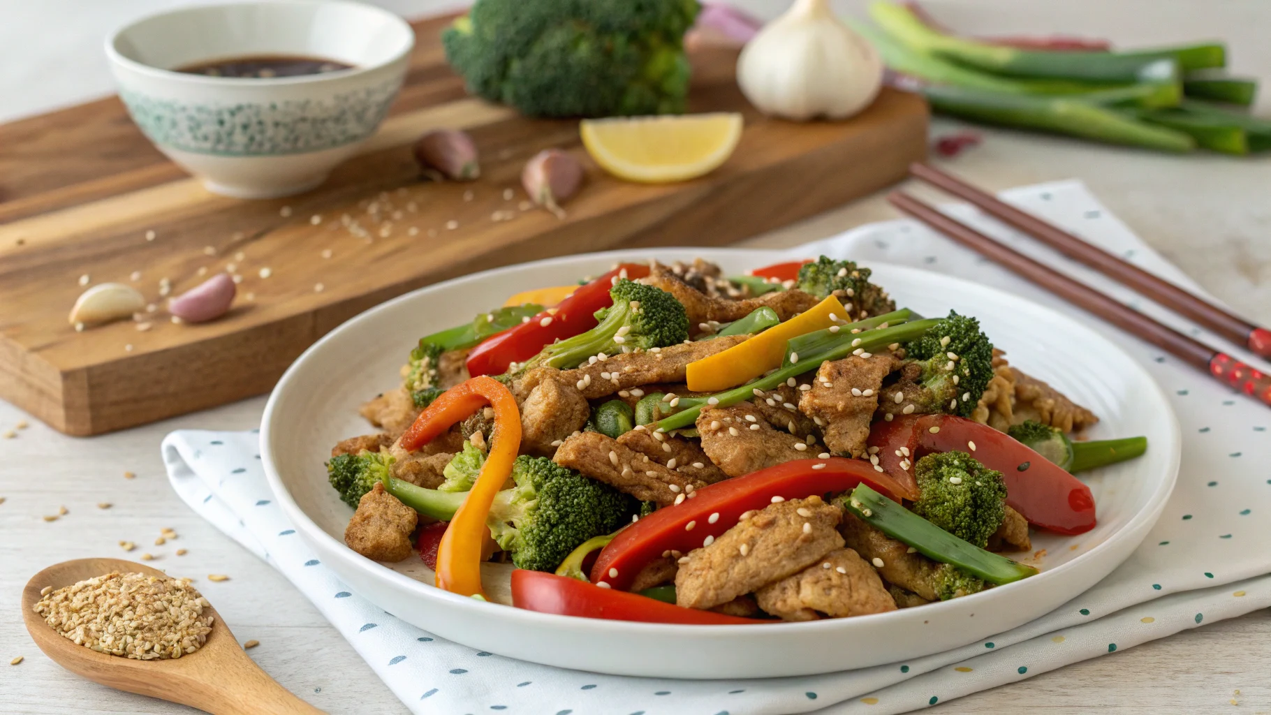 Delicious soy curl stir-fry with vegetables – the best soy curl recipe