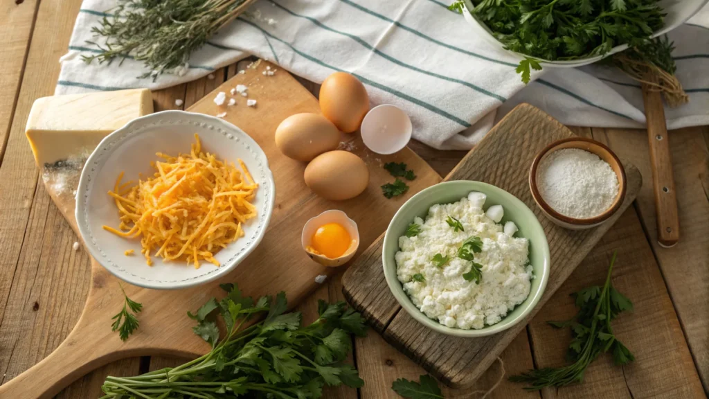  Ingredients for Baked Cottage Cheese Eggs